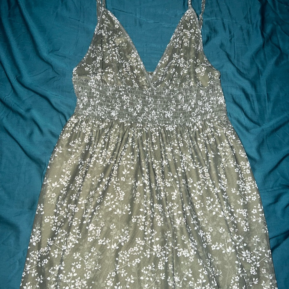Cider Olive Green Dress